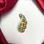 Traditional Indian Saree Brooch, Kundan Style, Green Ruby Accents