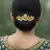Gold-Plated Peacock Hair Clip with Kemp Stones, South Indian Wedding Jewelry
