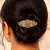 Indian Bridal Hair Clip, Gold Tone Juda Accessory, Floral Stone Brooch