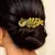 Gold Kundan Hair Clip for Bun, Indian Bridal Juda Accessory, Floral Stone Detail