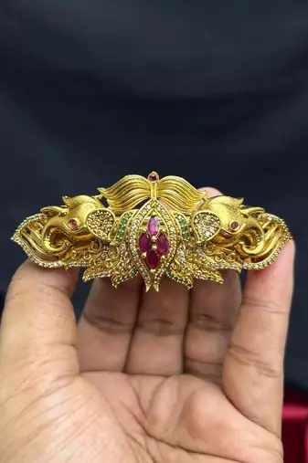 Traditional Kundan Juda Hair Brooch, Indian Bridal Bun Pin