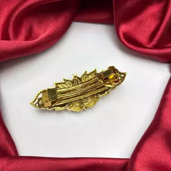 Traditional Kundan Juda Hair Brooch, Indian Bridal Bun Pin 3
