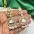 Gold Kundan Necklace Set, Polki Style Bridal Jewelry, Pearl Drop Earrings