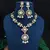 Gold Kundan Necklace Set, Polki Style Bridal Jewelry, Pearl Drop Earrings