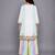 Off white multicolor printed cotton poplin kurta set