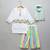 Off white multicolor printed cotton poplin kurta set