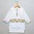 Off white multicolor printed cotton poplin kurta set