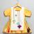 Yellow off white embroidered cotton silk kurta set