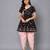 Black printed cotton silk kurta dhoti set