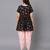 Black printed cotton silk kurta dhoti set