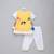 Yellow white embroidered cotton silk kurta set