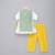 Green white embroidered cotton silk kurta set