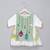 Green white embroidered cotton silk kurta set