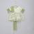 Green white printed cotton silk kurta set