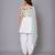 Off white green printed cotton kurta set