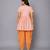 Pink embroidered georgette cotton silk kurta dhoti set