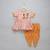 Pink embroidered georgette cotton silk kurta dhoti set