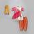 Peach and orange embroidered cotton silk kurta dhoti set