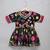 Black floral printed cotton silk sharara set