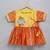 Orange pink embroidered cotton silk georgette kurta set