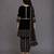 Black embroidered velvet silk anarkali set