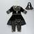 Black embroidered velvet silk anarkali set