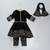 Black embroidered velvet silk anarkali set