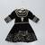 Black embroidered velvet silk anarkali set