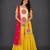 Yellow hand woven poplin cotton sharara set