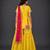 Yellow hand woven poplin cotton sharara set