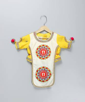 Yellow hand woven poplin cotton sharara set 5