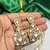 Art Deco Gold Statement Necklace Set, CZ Bridal Jewelry, Vintage Crystal Earrings