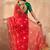 Floral sequinned poly georgette bandhani saree