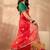 Floral sequinned poly georgette bandhani saree