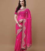 Leheriya printed bandhani saree