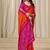 Kalini women dola silk bandhani print zari border saree