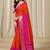 Kalini women dola silk bandhani print zari border saree