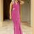 Pink poly georgette sarees
