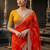 Bandhani embroidered pure georgette heavy work bandhani saree