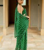 Leheriya sequinned poly georgette leheriya saree