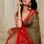 Kalini women dola silk bandhani print zari border saree