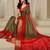 Kalini women dola silk bandhani print zari border saree