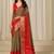 Kalini women dola silk bandhani print zari border saree