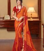 Bandhani pure chiffon bandhani saree
