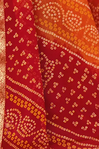 Bandhani pure chiffon bandhani saree