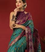Bandhani printed pure georgette saree
