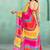 Leheriya sequinned pure georgette heavy work leheriya saree