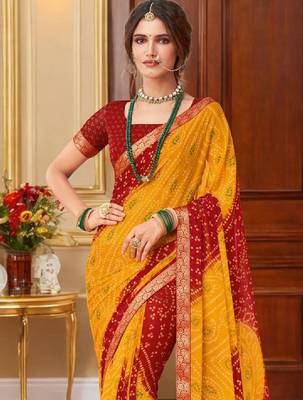 Bandhani pure chiffon bandhani saree 2