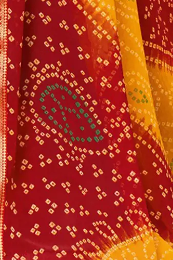 Bandhani pure chiffon bandhani saree