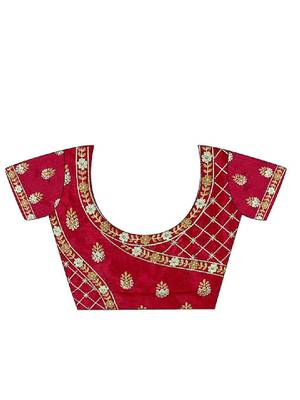 Printed zari bandhani saree 4